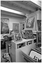 Artist's studio. Arles, Provence, France (black and white)