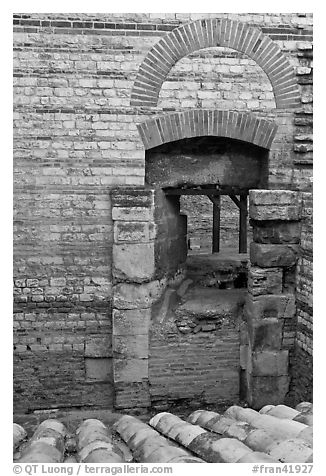 Thermae of of Constantine. Arles, Provence, France (black and white)