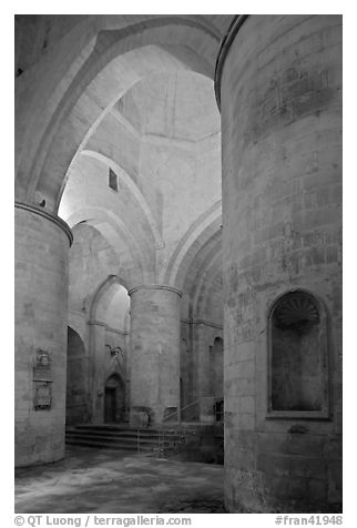 Interior of Saint Honoratus church, Alyscamps. Arles, Provence, France