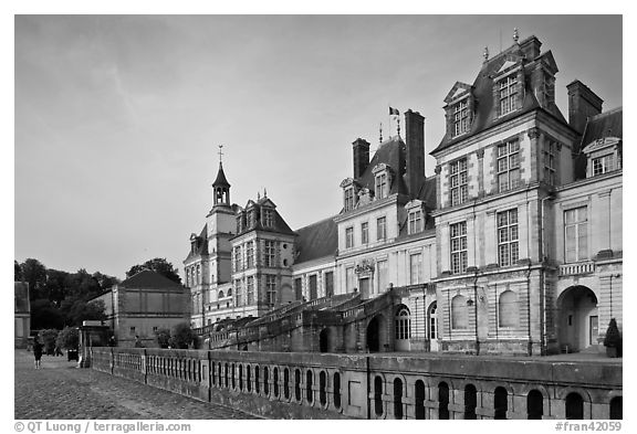 Palace of Fontainebleau, late afternoon. France