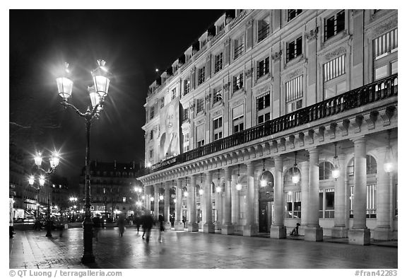 Comedie Francaise Theater by night. Paris, France