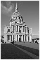 Eglise du Dome, Les Invalides. Paris, France (black and white)
