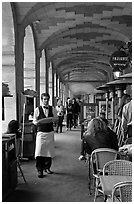 Arcades, place des Vosges. Paris, France ( black and white)