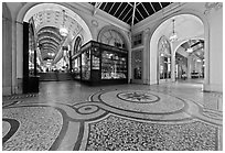 Galleries and store, passage Vivienne. Paris, France ( black and white)