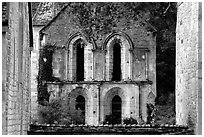 Chapel, Fontenay Abbey. Burgundy, France (black and white)