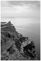 La Ciotat  seen from Route des Cretes. Marseille, France ( black and white)