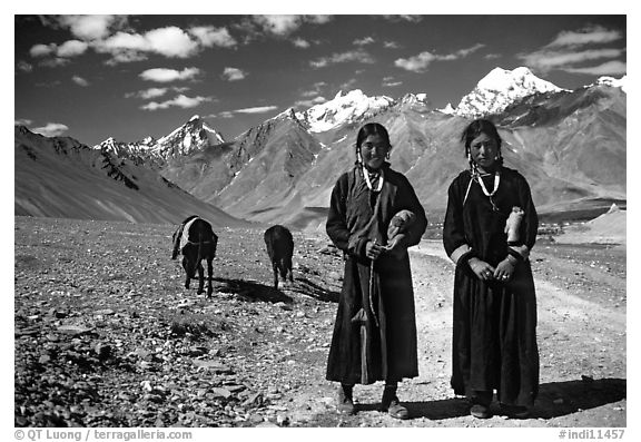 Women on trail near Padum, Zanskar, Jammu and Kashmir. India