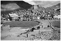 Padum, Zanskar, Jammu and Kashmir. India ( black and white)