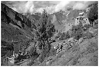 Monestary, Lahaul, Himachal Pradesh. India ( black and white)