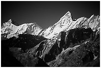 Snowy peaks, Himachal Pradesh. India ( black and white)