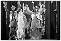 Performances at Dances of India. New Delhi, India (black and white)