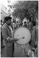Musicians at wedding. Jodhpur, Rajasthan, India ( black and white)
