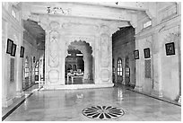 Inside Jaswant Thada. Jodhpur, Rajasthan, India ( black and white)