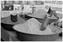 Spices, Sardar market. Jodhpur, Rajasthan, India (black and white)