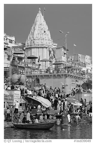 Temple and Dasaswamedh Ghat. Varanasi, Uttar Pradesh, India