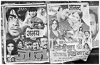 Bollywood movies billboards. Mumbai, Maharashtra, India ( black and white)