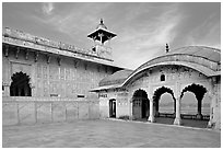 Khas Mahal, Agra Fort. Agra, Uttar Pradesh, India ( black and white)