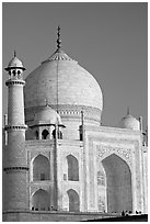 Taj Mahal, late afternoon. Agra, Uttar Pradesh, India ( black and white)
