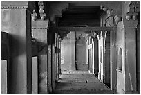 Corridor. Fatehpur Sikri, Uttar Pradesh, India (black and white)