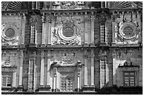 Facade detail, Basilica of Bom Jesus, Old Goa. Goa, India ( black and white)