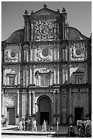 Basilica of Bom Jesus, Old Goa. Goa, India (black and white)