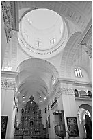 Inside dome of Church of St Cajetan, Old Goa. Goa, India ( black and white)