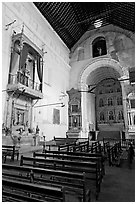 Church of St Monica interior, Old Goa. Goa, India ( black and white)