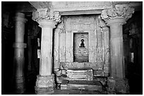 Main hall (mahamandapa), and inner sanctum, Parsvanatha, Eastern Group. Khajuraho, Madhya Pradesh, India ( black and white)
