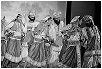 Folksdance, Kandariya show. Khajuraho, Madhya Pradesh, India ( black and white)