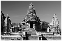 Lakshmana temple. Khajuraho, Madhya Pradesh, India ( black and white)