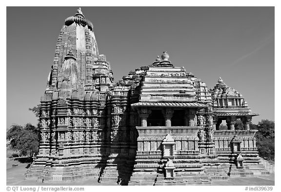 Devi Jagadamba temple seen from the front. Khajuraho, Madhya Pradesh, India