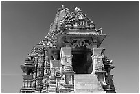 Kadariya-Mahadev temple. Khajuraho, Madhya Pradesh, India ( black and white)