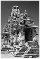 Visvanatha temple. Khajuraho, Madhya Pradesh, India ( black and white)