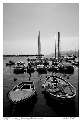 Small boats in harbor, La Spezia. Liguria, Italy
