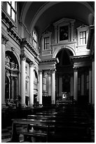 Church interior. Veneto, Italy ( black and white)