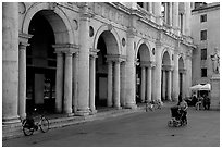 Arcades ofBasilica Paladiana, Piazza dei Signori. Veneto, Italy (black and white)