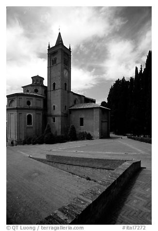 Abbazia di Monte Oliveto Maggiore, Le Crete region. Tuscany, Italy