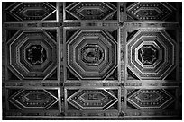 Ornemented ceilling, Villa d'Este. Tivoli, Lazio, Italy (black and white)