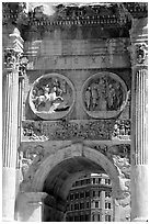 Arch of Constantin, Roman Forum. Rome, Lazio, Italy (black and white)