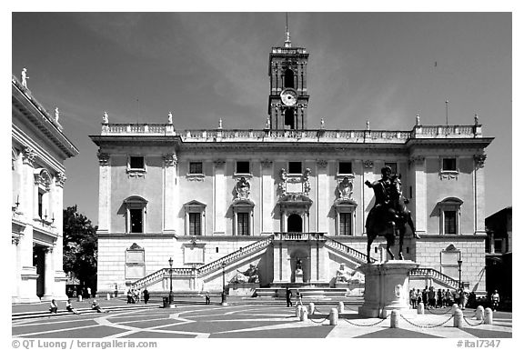 Piazza del Campidoglio and Palazzo Senatorio. Rome, Lazio, Italy