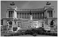 Victor Emmanuel Monument, built to honor Victor Emmanuel II, the first king of unified Italy. Rome, Lazio, Italy ( black and white)