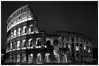 Colosseum, the city greatest amphitheater. Rome, Lazio, Italy ( black and white)