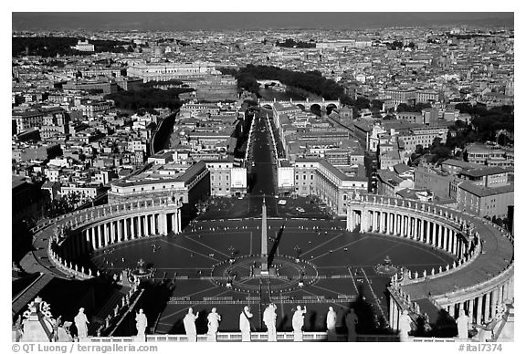 Piazza San Pietro seen from the Dome. Vatican City
