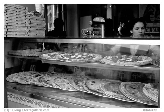Pizza restaurant. Naples, Campania, Italy (black and white)