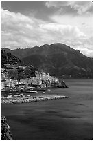 Amalfi. Amalfi Coast, Campania, Italy ( black and white)