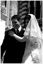 Newly weds, Amalfi. Amalfi Coast, Campania, Italy (black and white)