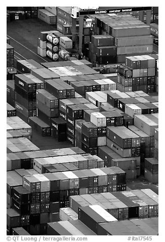 Containers in Salerno port. Amalfi Coast, Campania, Italy