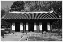 Jaegung, Jongmyo shrine. Seoul, South Korea (black and white)