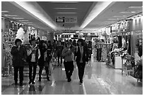 Underground shopping center. Daegu, South Korea ( black and white)