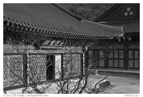 Buddhist temple detail, Haein-sa. South Korea